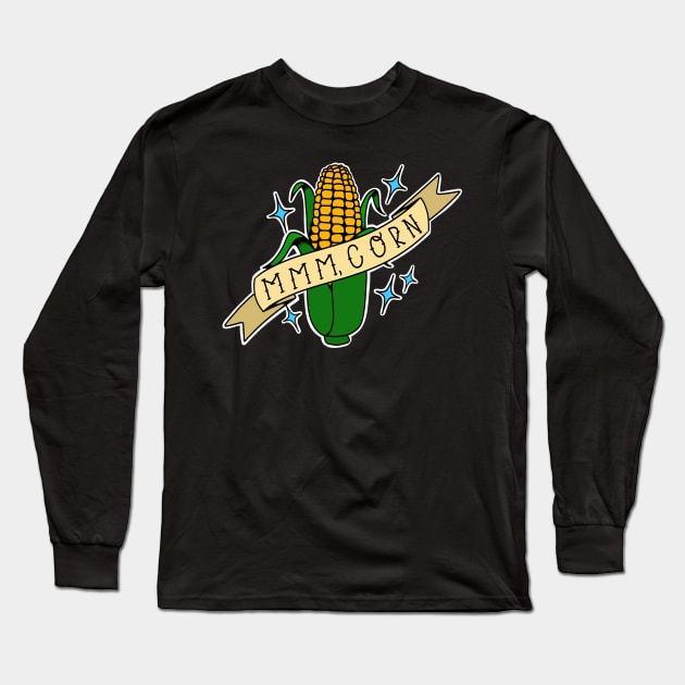 Mmm, Corn! Long Sleeve T-Shirt by alexhefe